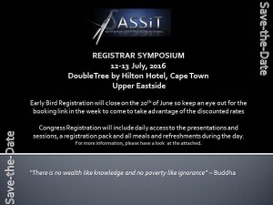 SASSiT Registrar Symposium